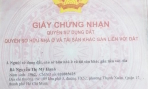 Đất nền nhà mặt tiền đủ tiện nghi, , Q.12  TP. Ho Chi Minh