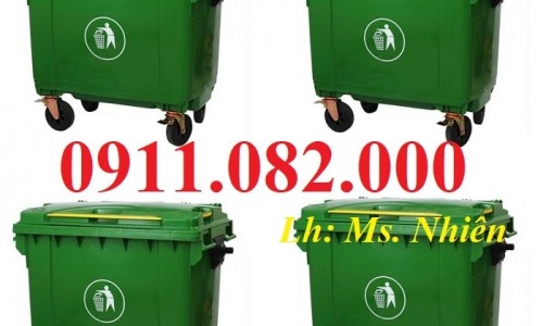Giá rẻ thùng rác nhựa 240 lít tại cần thơ- thùng rác 2 bánh xe nắp kín