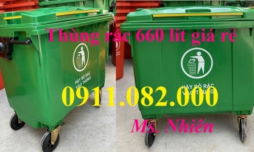  Mẫu thùng rác nhựa phổ biến- thùng rác 120L 240L 660L giá rẻ- lh 0911